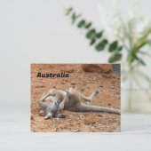 Postkruising Kangaroo Rolling/Spelen Briefkaart (Staand voorkant)