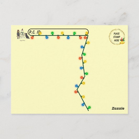 Postkruising - Kerstmis van Nova Golden Retriever Briefkaart (Achterkant)