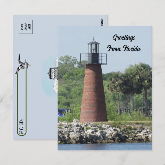 Postkruising Lighthouse Lake Tohopekaliga Florida Briefkaart (Voorkant / Achterkant)