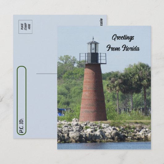 Postkruising Lighthouse Lake Tohopekaliga Florida Briefkaart (Voorkant / Achterkant)