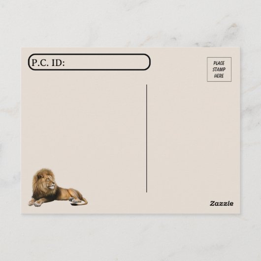 Postkruising - Lion Slaap tot je hongerige prijsop Briefkaart (Achterkant)