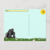 Postkruising Peek-A-Boo Gorilla met ID # Box Briefkaart (Achterkant)