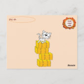 Postkruising Porkchop Cat / Kitten Briefkaart (Achterkant)