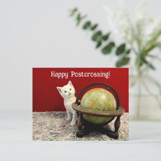 Postkruising - Tuffy McDuff rond het wereldkat Briefkaart (Staand voorkant)