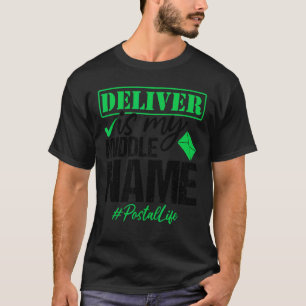 Postleven Postbeambte Postbode Levering Q T-shirt