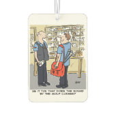 Postman heeft een ronde nabij de Golfcursus Luchtverfrisser (Achterkant)