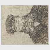 Postman Joseph Roulin (Sepia Sketch) (van Gogh) Cadeaupapier (Vlak)