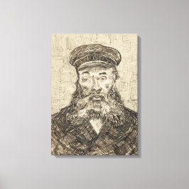 Postman Joseph Roulin (Sepia Sketch) (van Gogh) Canvas Afdruk