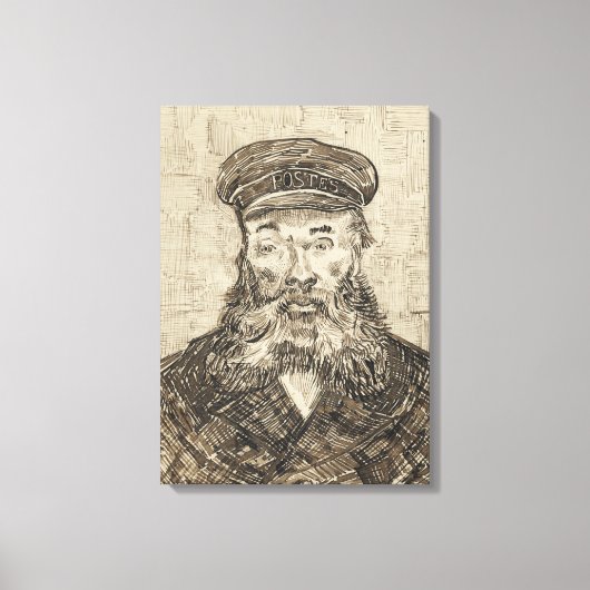 Postman Joseph Roulin (Sepia Sketch) (van Gogh) Canvas Afdruk (Voorkant)
