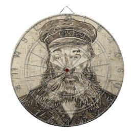 Postman Joseph Roulin (Sepia Sketch) (van Gogh) Dartbord