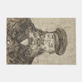 Postman Joseph Roulin (Sepia Sketch) (van Gogh) Deurmat