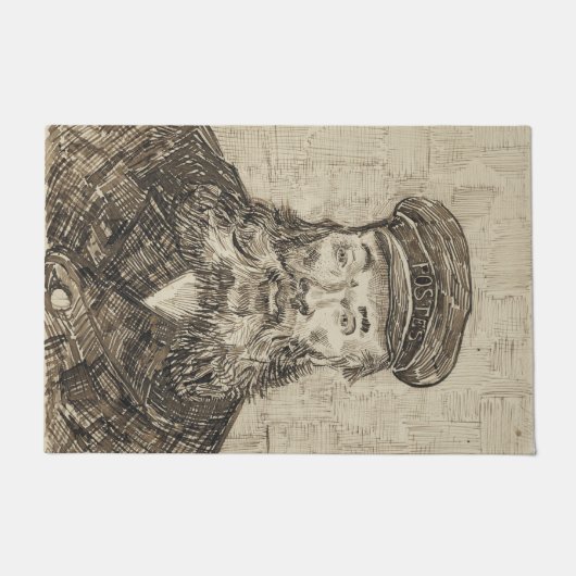 Postman Joseph Roulin (Sepia Sketch) (van Gogh) Deurmat (Voorkant)