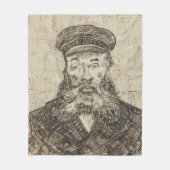 Postman Joseph Roulin (Sepia Sketch) (van Gogh) Fleece Deken (Voorkant)