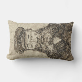 Postman Joseph Roulin (Sepia Sketch) (van Gogh) Kussen