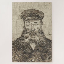 Postman Joseph Roulin (Sepia Sketch) (van Gogh)