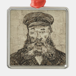 Postman Joseph Roulin (Sepia Sketch) (van Gogh) Metalen Ornament