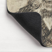 Postman Joseph Roulin (Sepia Sketch) (van Gogh) Muismat (Hoek)