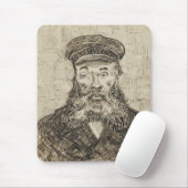 Postman Joseph Roulin (Sepia Sketch) (van Gogh) Muismat (Met muis)