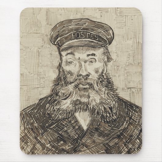 Postman Joseph Roulin (Sepia Sketch) (van Gogh) Muismat (Voorkant)