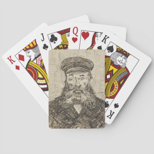 Postman Joseph Roulin (Sepia Sketch) (van Gogh) Pokerkaarten (Achterkant)
