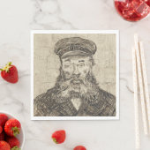 Postman Joseph Roulin (Sepia Sketch) (van Gogh) Servet (Insitu)
