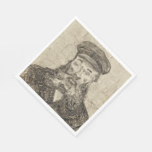 Postman Joseph Roulin (Sepia Sketch) (van Gogh) Servet (Hoek)