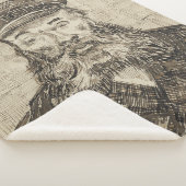 Postman Joseph Roulin (Sepia Sketch) (van Gogh) Sherpa Deken (3/4)