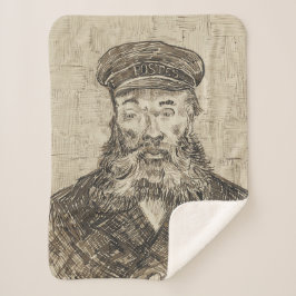 Postman Joseph Roulin (Sepia Sketch) (van Gogh) Sherpa Deken