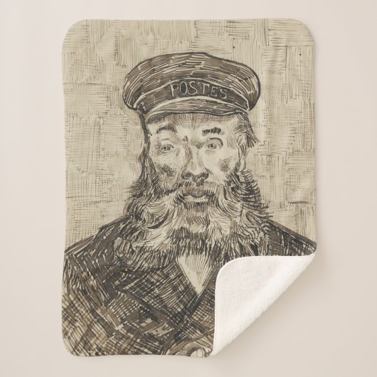 Postman Joseph Roulin (Sepia Sketch) (van Gogh) Sherpa Deken (Voorkant)