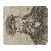 Postman Joseph Roulin (Sepia Sketch) (van Gogh) Snijplank (Voorkant)