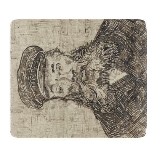 Postman Joseph Roulin (Sepia Sketch) (van Gogh) Snijplank (Voorkant)