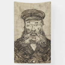 Postman Joseph Roulin (Sepia Sketch) (van Gogh)