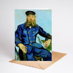 Postman Joseph Roulin | Vincent Van Gogh Kaart<br><div class="desc">Portret van de postman Joseph Roulin (1888) van de Nederlandse postimpressionist Vincent Van Gogh. Het originele schilderij is een olie op canvas. Het portret is een van de schilderijen van Van Gogh van zijn goede vriend, een postbediende in de Zuid-Franse stad Arles. In deze versie staat postman Roulin aan een...</div>