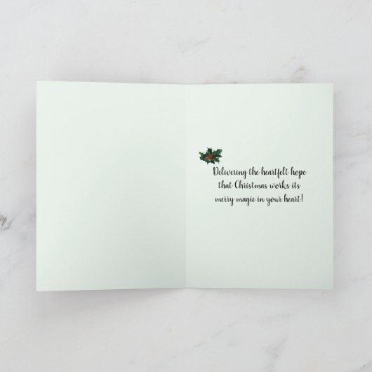  Postman Kerstmis Custom Feestdagen Kaart (Binnen)