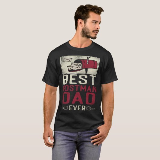 Postman Mailman Dad Best Postman Dad Ever T-shirt (Voorkant volledig)