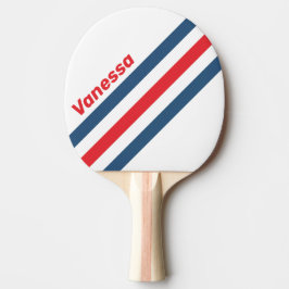 Postman Nostalgic Schuine Strepen met Naam Tafeltennisbatje