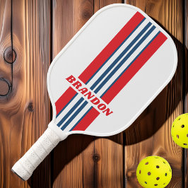 Postman Nostalgische Rally Strepen met Naam Pickleball Paddle