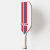 Postman Nostalgische Rally Strepen met Naam Pickleball Paddle (Links)