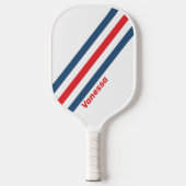 Postman nostalgische strepen met naam pickleball paddle (Voorkant)