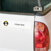 Postman Penguin Bird Cartoon Bumpersticker (Op Truck)