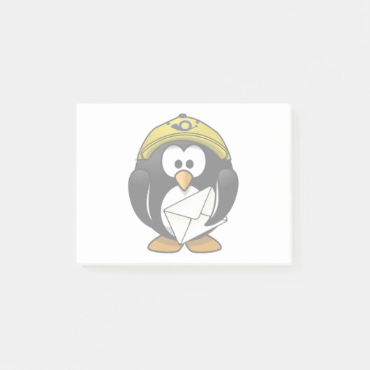 Postman Penguin Bird Cartoon Post-it® Notes (Voorkant)