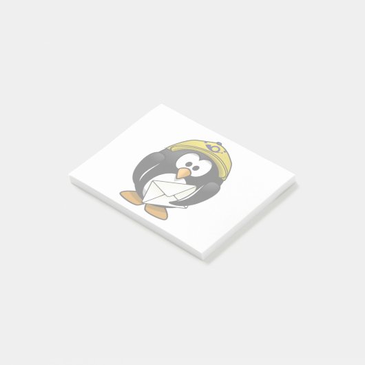 Postman Penguin Bird Cartoon Post-it® Notes (Schuin)