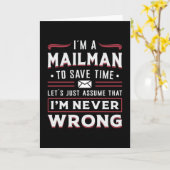 Postman Post Mail Mailman Dag Levering Geschenk Id Kaart (Gele Bloem)