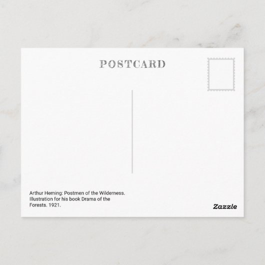 Postmannen van de wilde natuur | Arthur Heming | Briefkaart (Achterkant)
