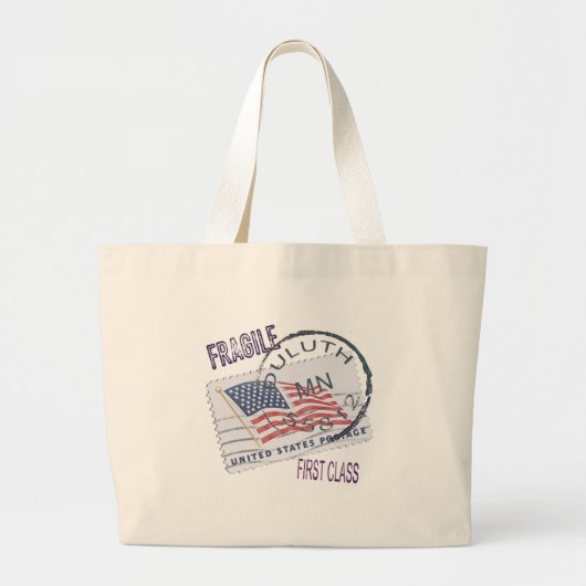 Postmark Duluth 55812 Grote Tote Bag (Voorkant)