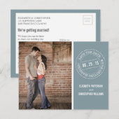 Postmark Trouwfoto Save the Date Briefkaart (Voorkant / Achterkant)