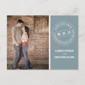 Postmark Trouwfoto Save the Date Briefkaart (Voorkant)