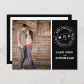 Postmark Trouwfoto Save the Date Briefkaart (Voorkant / Achterkant)