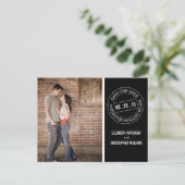 Postmark Trouwfoto Save the Date Briefkaart (Staand voorkant)
