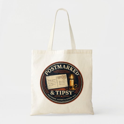 Postmarked & Tipsy Boodschaptas Tote Bag (Voorkant)